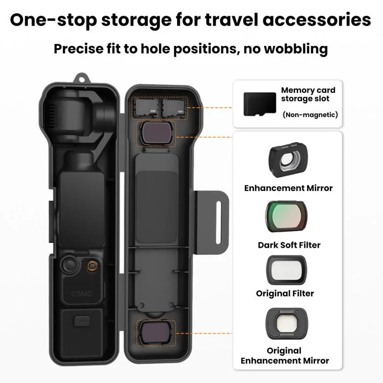 For DJI Osmo Pocket 4 / 3 BRDRC Display Gimbal Lens Cover Protective Case(Black) - Image 4