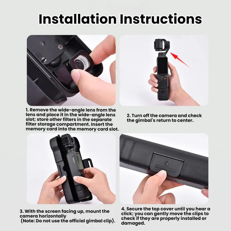 For DJI Osmo Pocket 4 / 3 BRDRC Display Gimbal Lens Cover Protective Case(Pink) - Image 11