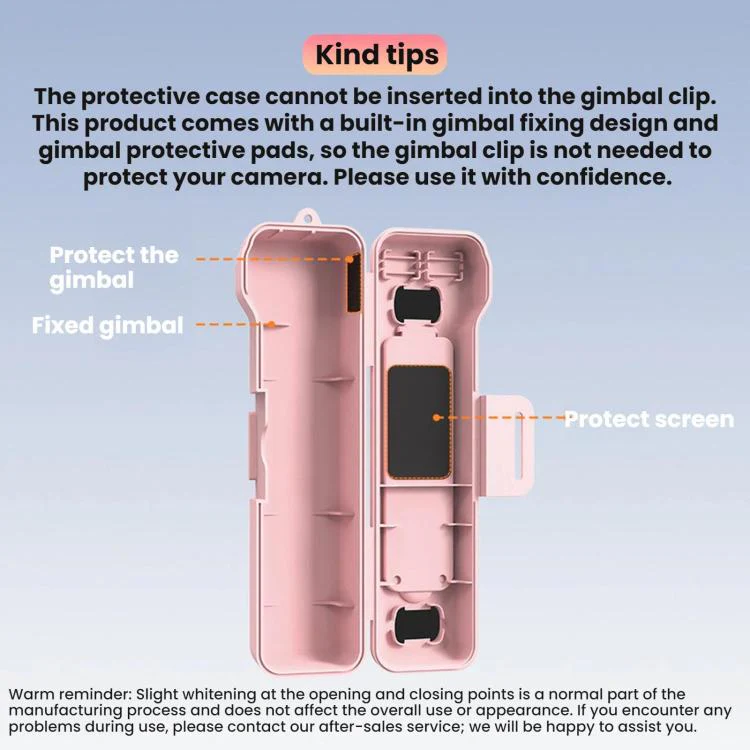 For DJI Osmo Pocket 4 / 3 BRDRC Display Gimbal Lens Cover Protective Case(Pink) - Image 7