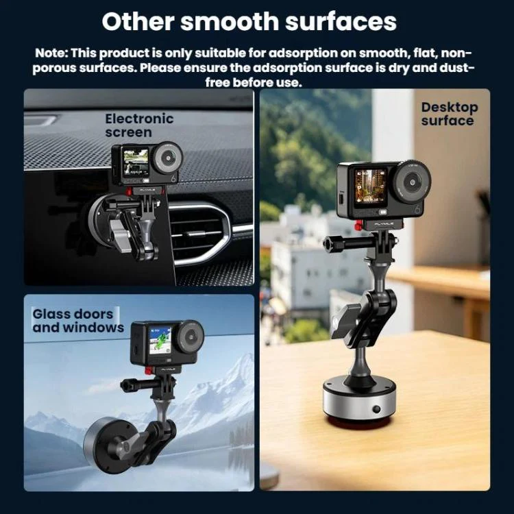 For DJI Osmo Pocket 4 / 3 Flymile Automotive Camera Electric Vacuum Cup Mount, Model: ZZ10760 - Image 9