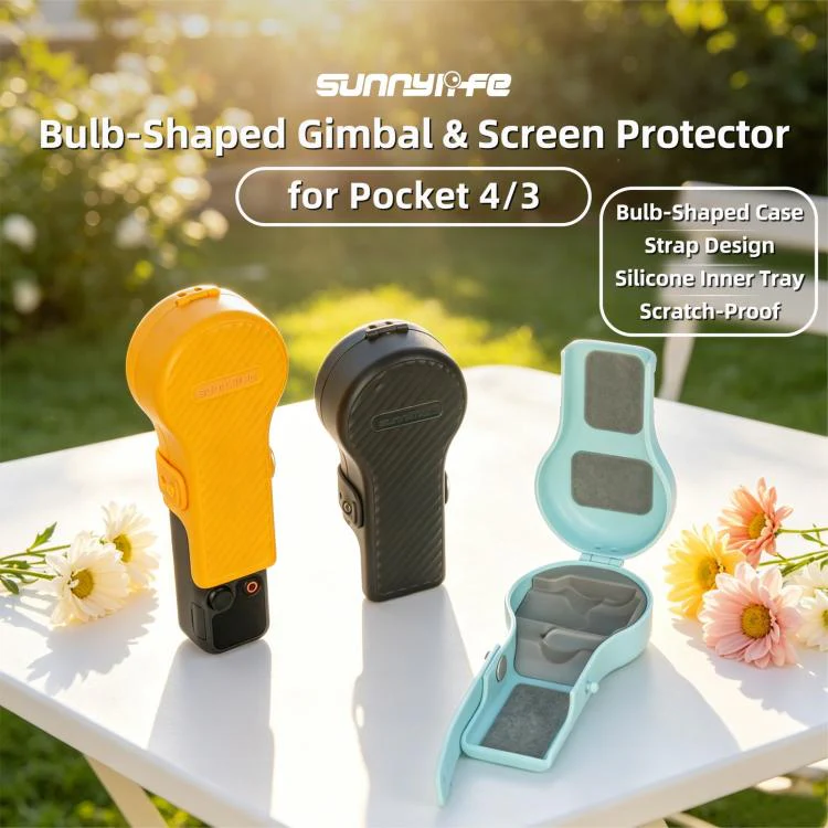 For DJI Osmo Pocket 4 / 3 Sunnylife Colorful Bulb-Shaped Gimbal Cover Camera Protector Screen Protective Shell(Sky Blue) - Image 3