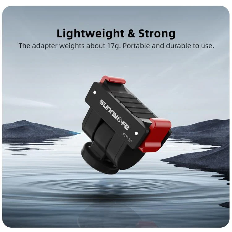 For DJI Osmo Pocket 4 / 3 Sunnylife Quick Release Adapter Mount 1/4 inch Interface 180 Degree Tilt Selfie Stick Adapter Stand (Black) - Image 10