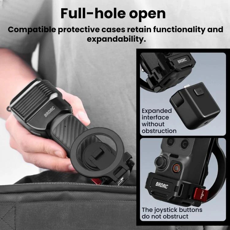 For DJI Osmo Pocket 4 / 4P / 3 BRDRC Teleprompter Magnetic Holder Cold Shoe Extender Phone Clip(Pink) - Image 6
