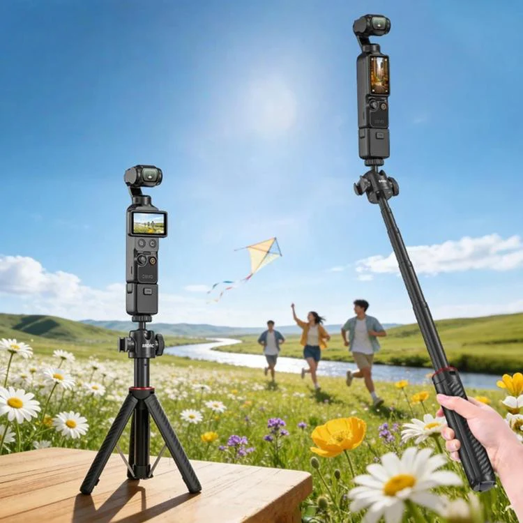 For DJI Osmo Pocket 4 / Action 6 / GoPro BRDRC Selfie Extension Tripod(1/4 Mount)