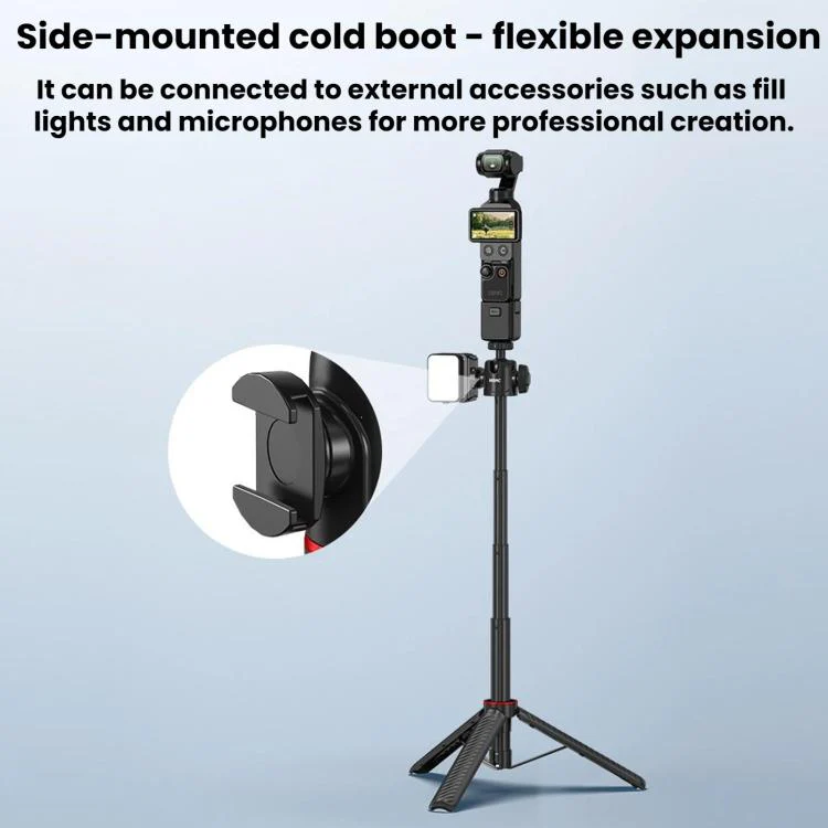For DJI Osmo Pocket 4 / Action 6 / GoPro BRDRC Selfie Extension Tripod(1/4 Mount) - Image 10