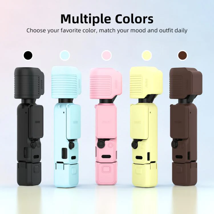 For DJI Osmo Pocket 4 BRDRC Display Sunshade Protective Silicone Case(Brown) - Image 2