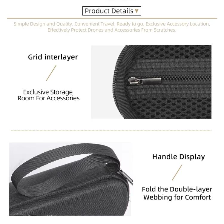 For DJI Osmo Pocket 4  Portable Carrying Bag Anti-scratch Hard Protective Shell(Black) - Image 6