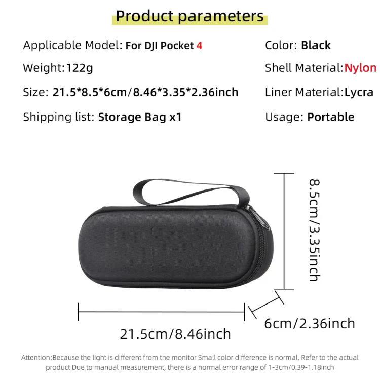For DJI Osmo Pocket 4  Portable Carrying Bag Anti-scratch Hard Protective Shell(Black) - Image 8