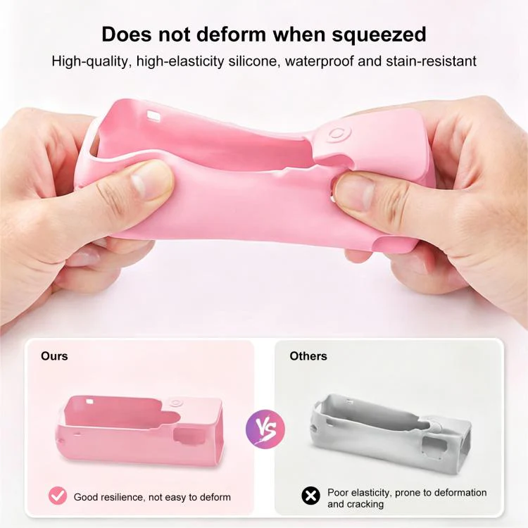 For DJI OSMO Pocket 4 PULUZ 4 in 1 Body Lens Handle Screen Silicone TPU Cover (Pink) - Image 4