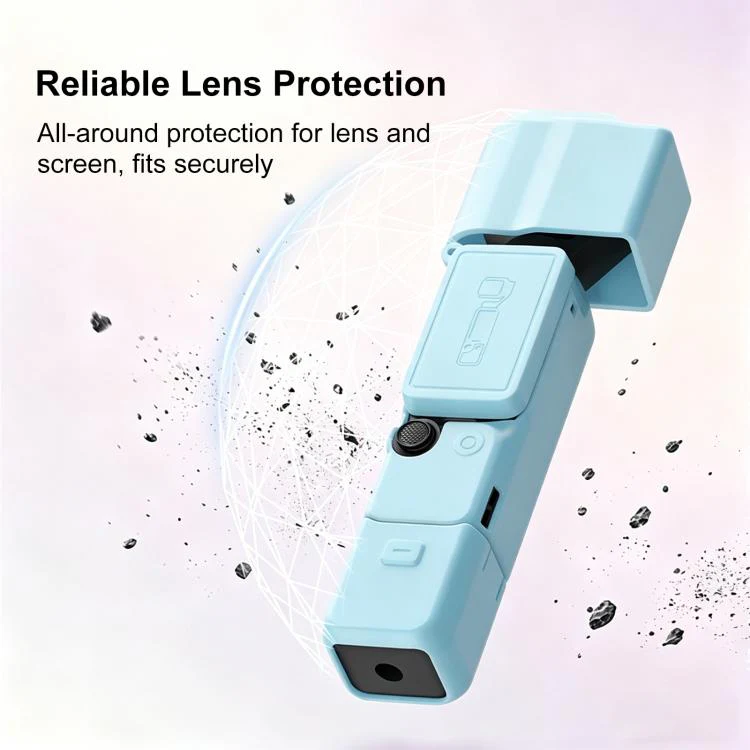 For DJI OSMO Pocket 4 PULUZ 4 in 1 Body Lens Handle Screen Silicone TPU Cover (Purple) - Image 6