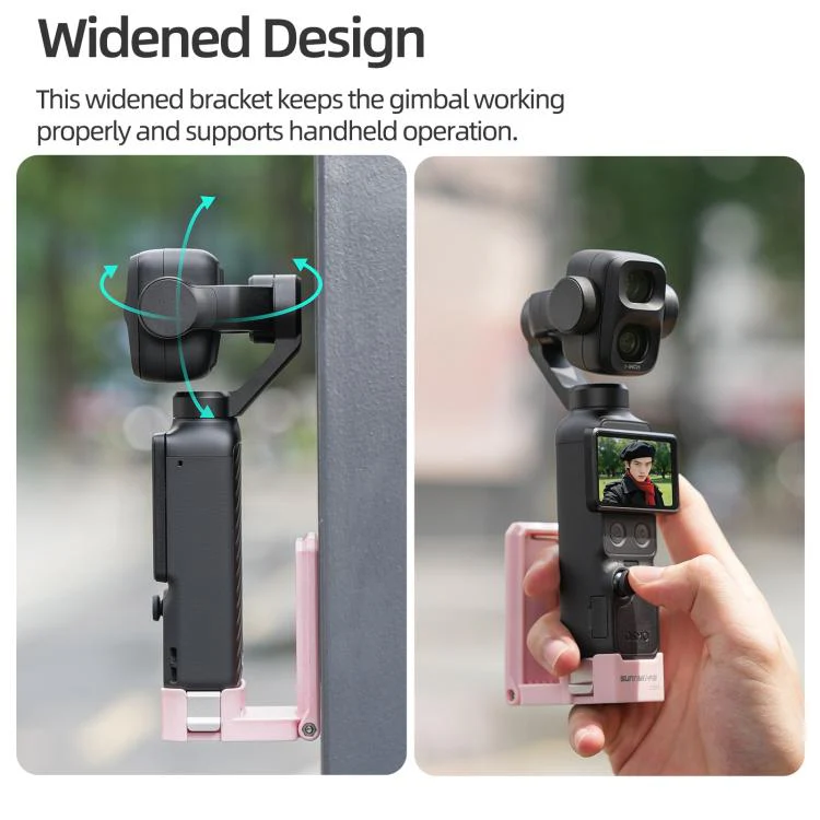 For DJI Osmo Pocket 4P / 4 / 3 Sunnylife Quick-Release Magnetic Mount Tabletop Base Bracket Angles Adjustable Stand (Black) - Image 6