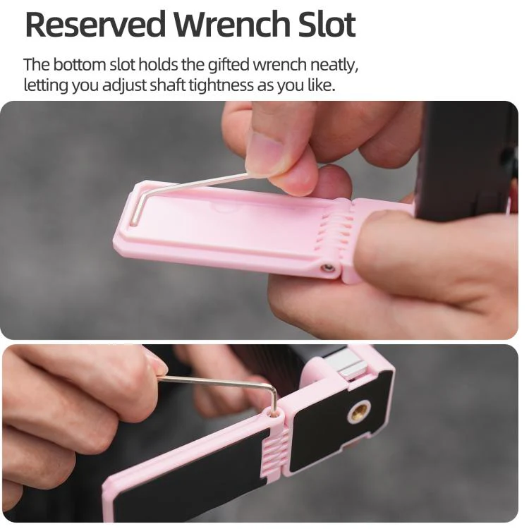 For DJI Osmo Pocket 4P / 4 / 3 Sunnylife Quick-Release Magnetic Mount Tabletop Base Bracket Angles Adjustable Stand (Pink) - Image 16