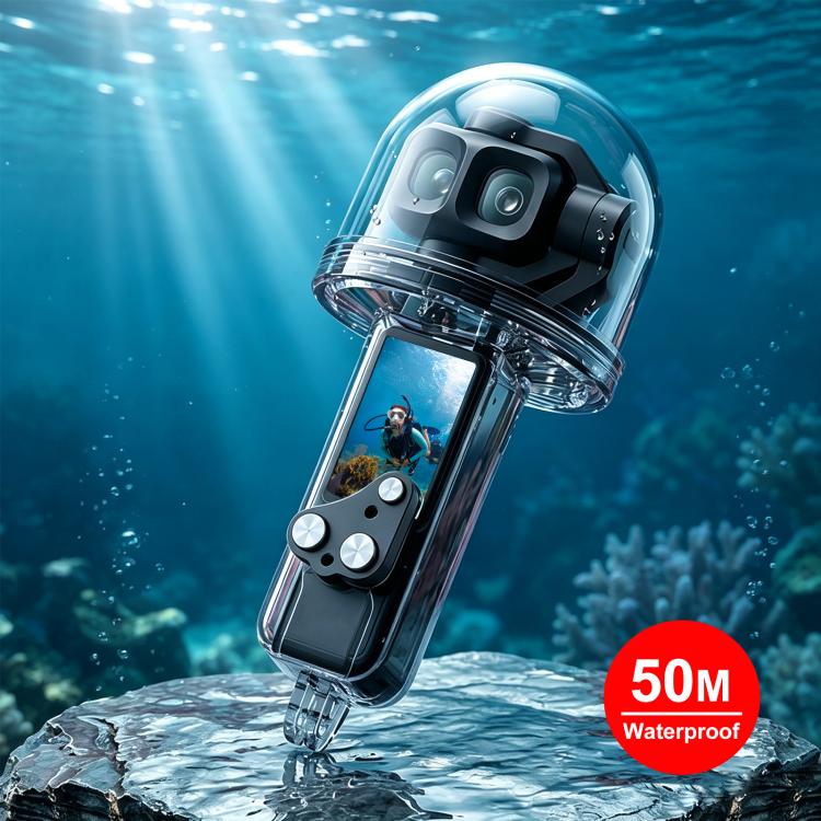 For DJI Osmo Pocket 4P PULUZ 50m Underwater Waterproof Housing Diving Cover (Transparent)