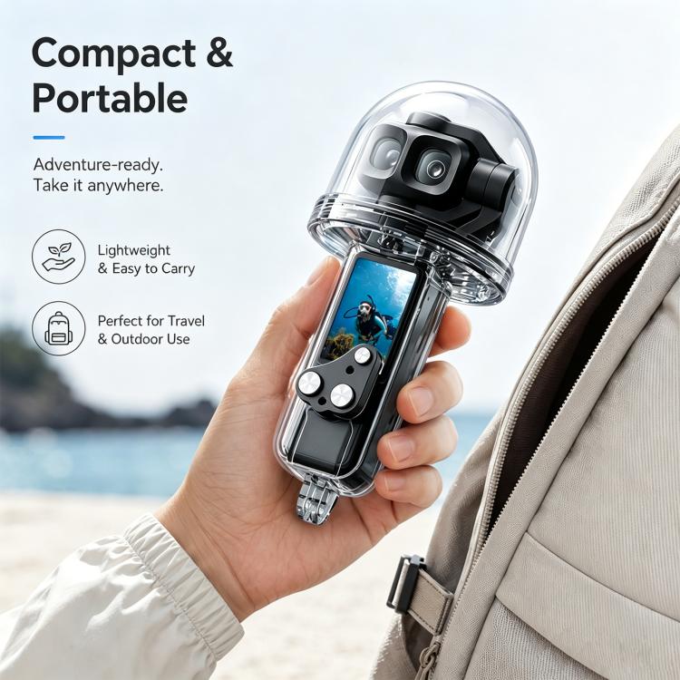 For DJI Osmo Pocket 4P PULUZ 50m Underwater Waterproof Housing Diving Cover (Transparent) - Image 8
