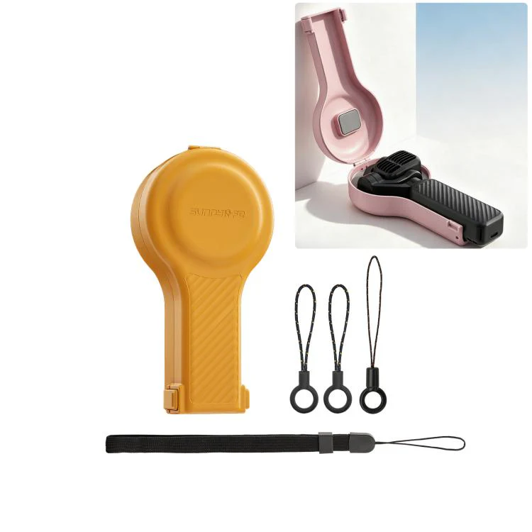 For DJI Osmo Pocket 4P Sunnylife Bulb-Shaped Gimbal Camera Protective Cover Storage Box with Lanyard, Model:OP4-K245 Standard(Pumpkin Yellow)