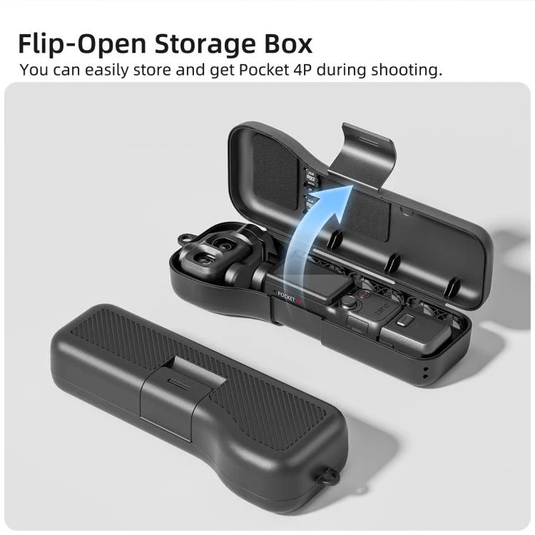 For DJI Osmo Pocket 4P Sunnylife Gimbal Camera Protector with Lanyard Shock-proof Protective Cover Storage Box(Matcha Green) - Image 6