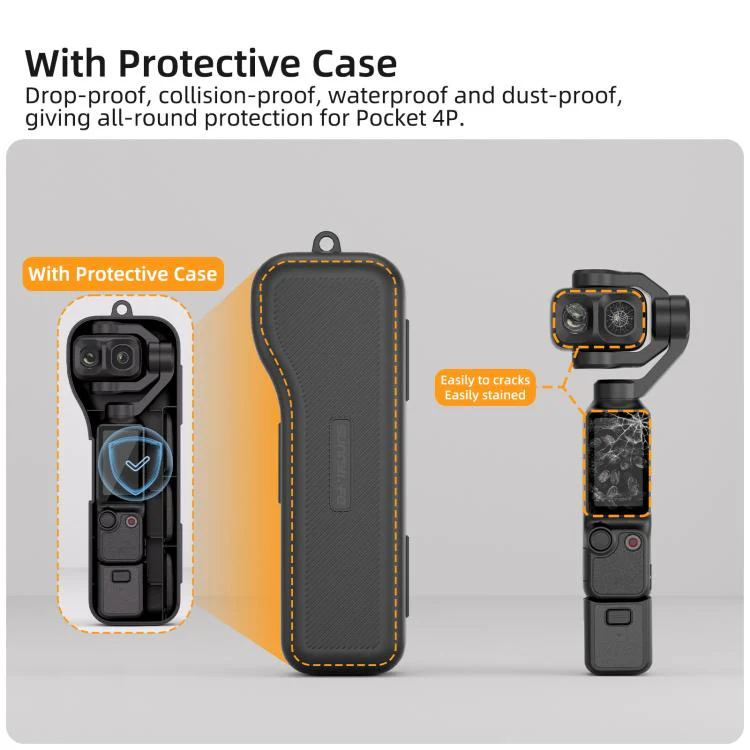 For DJI Osmo Pocket 4P Sunnylife Gimbal Camera Protector with Lanyard Shock-proof Protective Cover Storage Box(Matcha Green) - Image 7