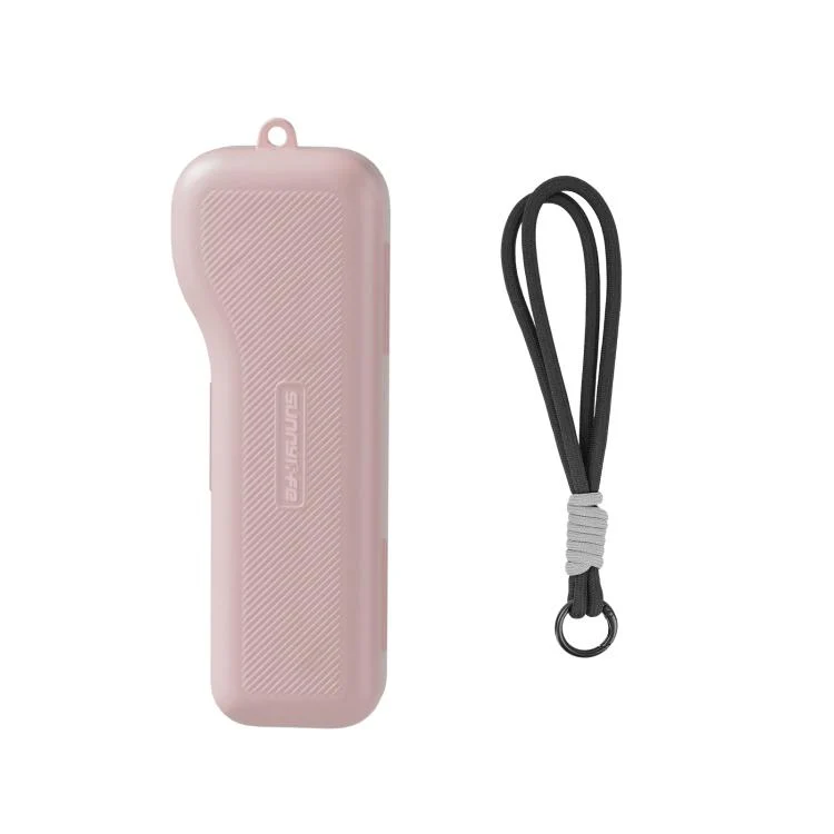 For DJI Osmo Pocket 4P Sunnylife Gimbal Camera Protector with Lanyard Shock-proof Protective Cover Storage Box(Pink)