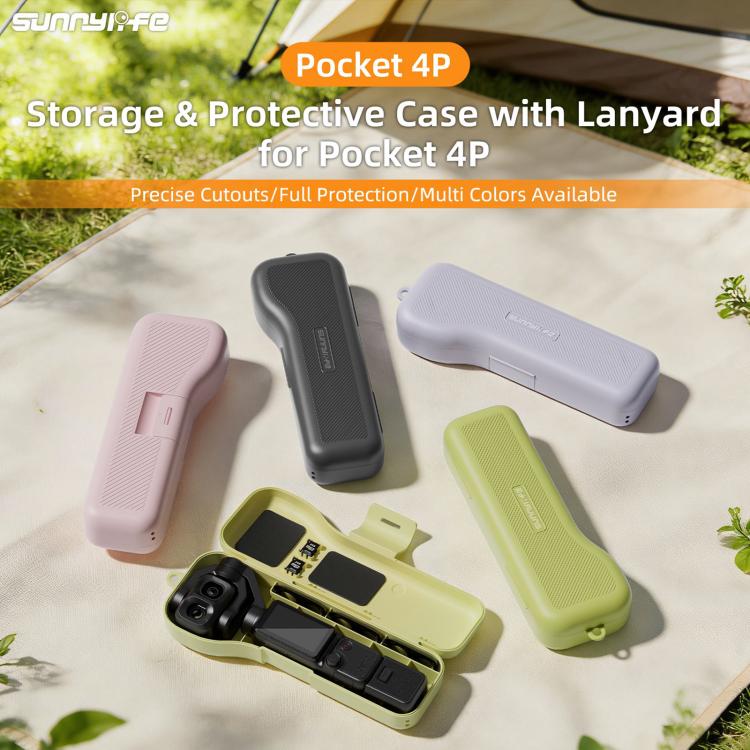 For DJI Osmo Pocket 4P Sunnylife Gimbal Camera Protector with Lanyard Shock-proof Protective Cover Storage Box(Yellow) - Image 2