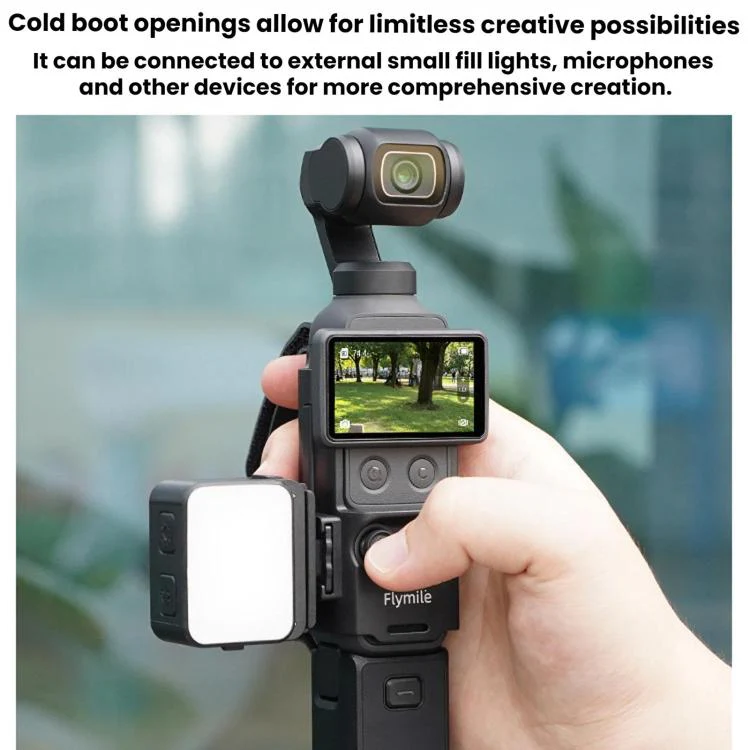 For DJI Pocket 4 / 3 Flymile Multi-Functional Handheld Extender Frame With Strap Mount(Black) - Image 7