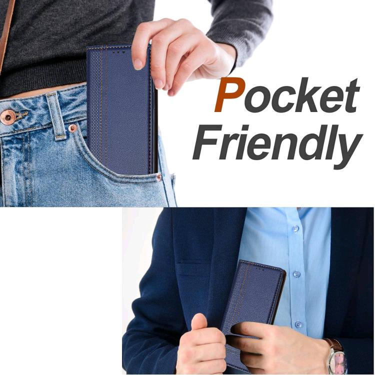 For Doogee N60 Pro Stitching Design Scratch-Resistant Vegan Leather Phone Case(Blue) - Image 6