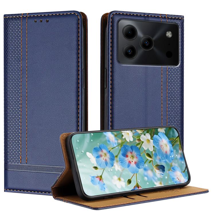 For Doogee Note 56 Stitching Design Scratch-Resistant Vegan Leather Phone Case(Blue)