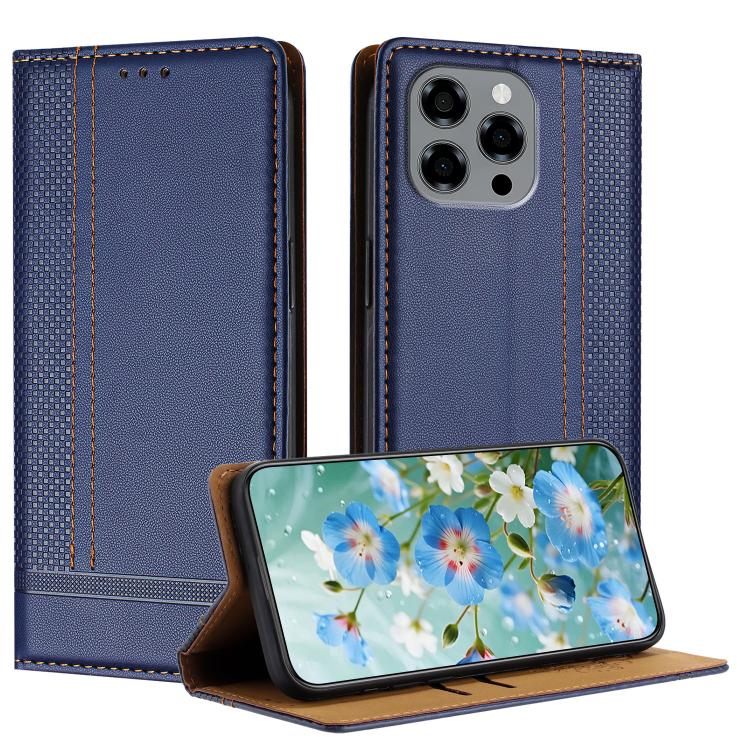 For Doogee Note 58 Stitching Design Scratch-Resistant Vegan Leather Phone Case(Blue)