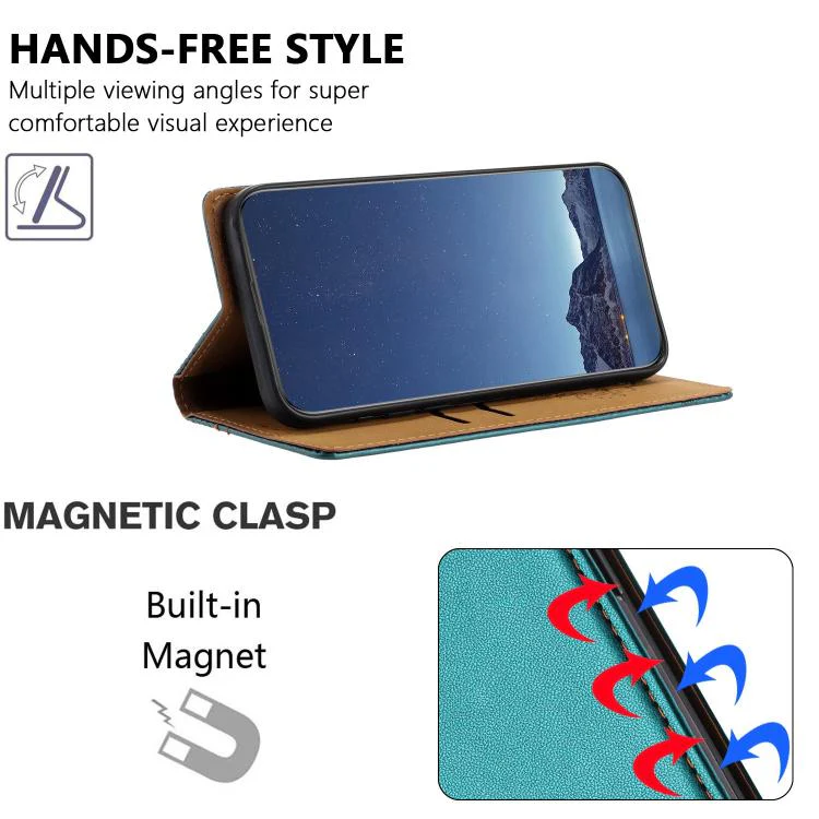 For Doogee Note 58 Stitching Design Scratch-Resistant Vegan Leather Phone Case(Green) - Image 4