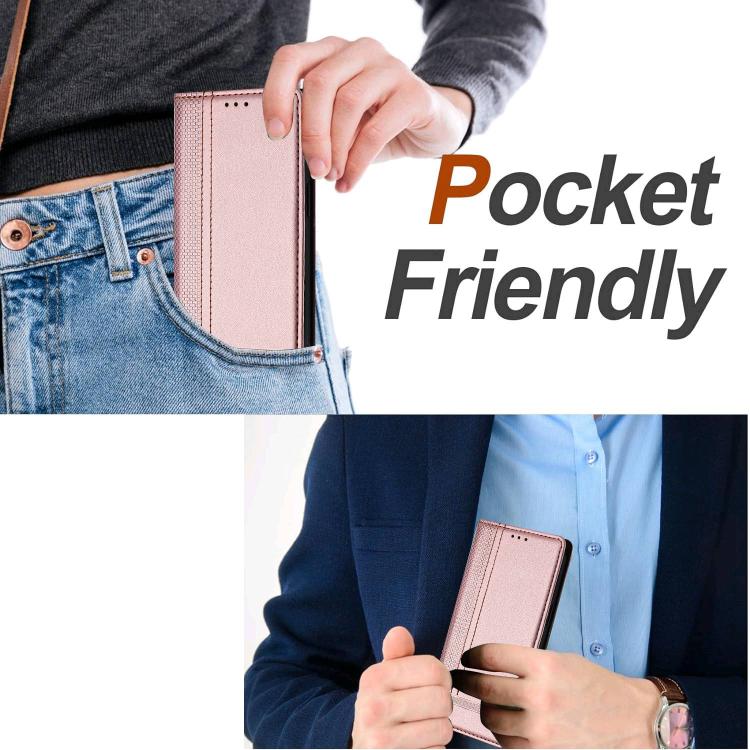 For Doogee Note 59 5G Stitching Design Scratch-Resistant Vegan Leather Phone Case(Rose Gold) - Image 6