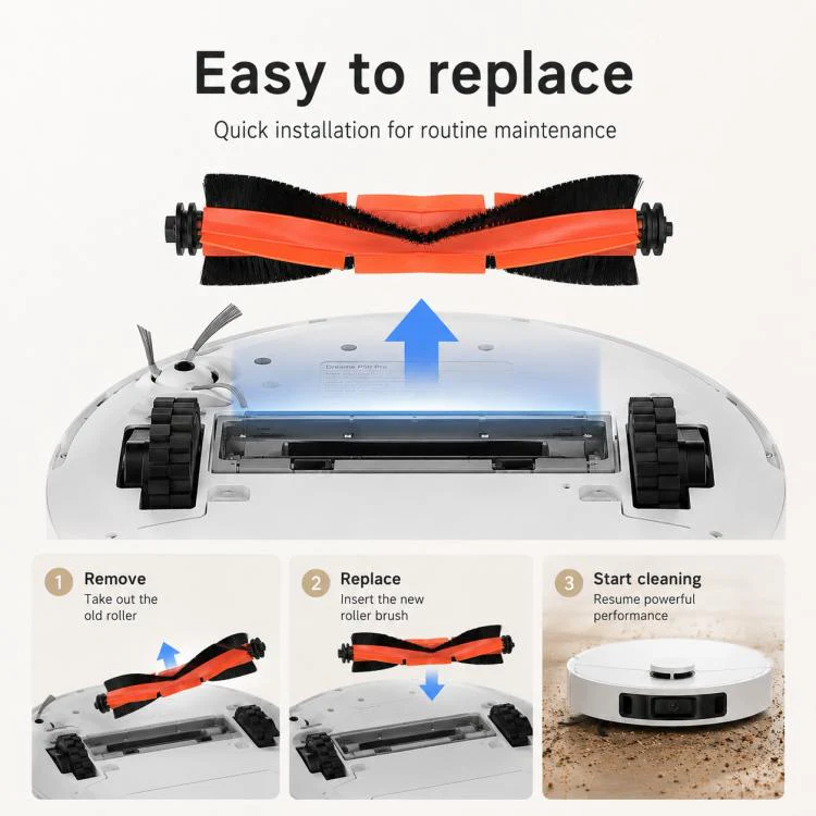 For Dreame P50 Pro Robot Vacuum Cleaner Replacement Parts, Specification:Main Brush - Image 8
