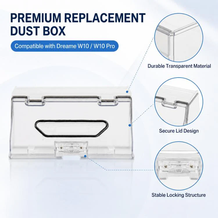 For Dreame W10 / W10 Pro Robot Vacuum Cleaner Replacement Parts, Filter-Free Dust Box - Image 4