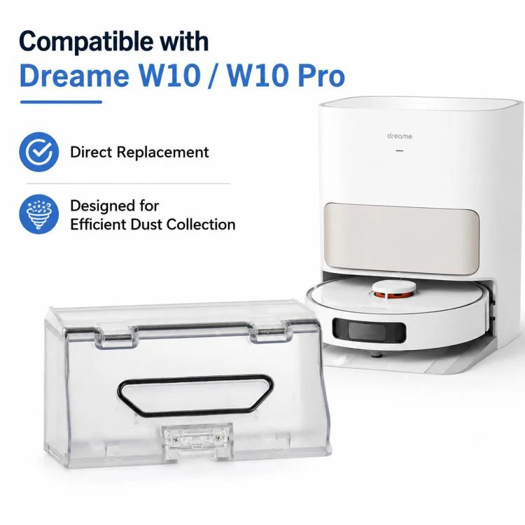 For Dreame W10 / W10 Pro Robot Vacuum Cleaner Replacement Parts, Filter-Free Dust Box - Image 5