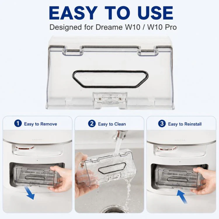 For Dreame W10 / W10 Pro Robot Vacuum Cleaner Replacement Parts, Filter-Free Dust Box - Image 6