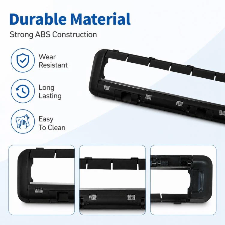For Dreame X30 / S30 / S10 Series Robot Vacuum Cleaner Replacement Parts, Black Main Rubber Brush Cover - Image 5