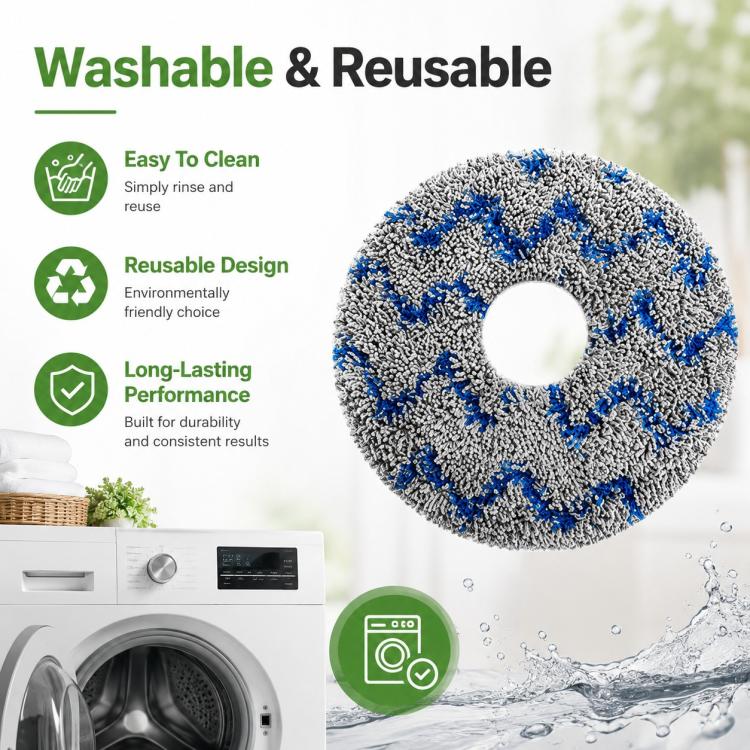 For Dreame X30 / S30 / S10 Series Robot Vacuum Cleaner Replacement Parts, Blue Striped Mop Pad - Image 7