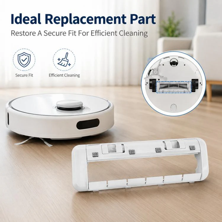 For Dreame X30 / S30 / S10 Series Robot Vacuum Cleaner Replacement Parts, White Main Rubber Brush Cover - Image 8