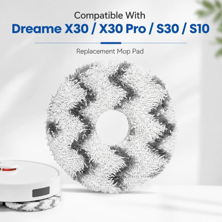 For Dreame X30 / S30 / S10 Series Robot Vacuum Cleaner Replacement Parts, White Striped Mop Pad - Image 7