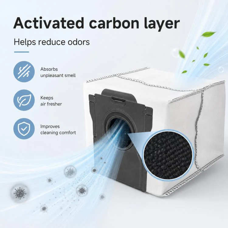 For Dreame X40 Pro Ultra Robot Vacuum Cleaner Replacement Parts, Specification:Activated Carbon Dust Bag - Image 5