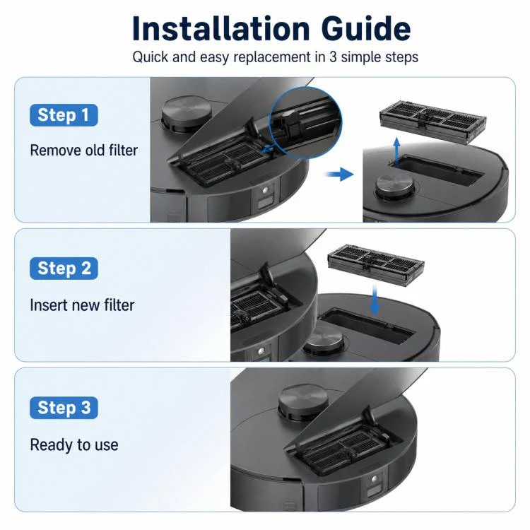 For Dreame X40 Pro Ultra Robot Vacuum Cleaner Replacement Parts, Specification:Filter - Image 7