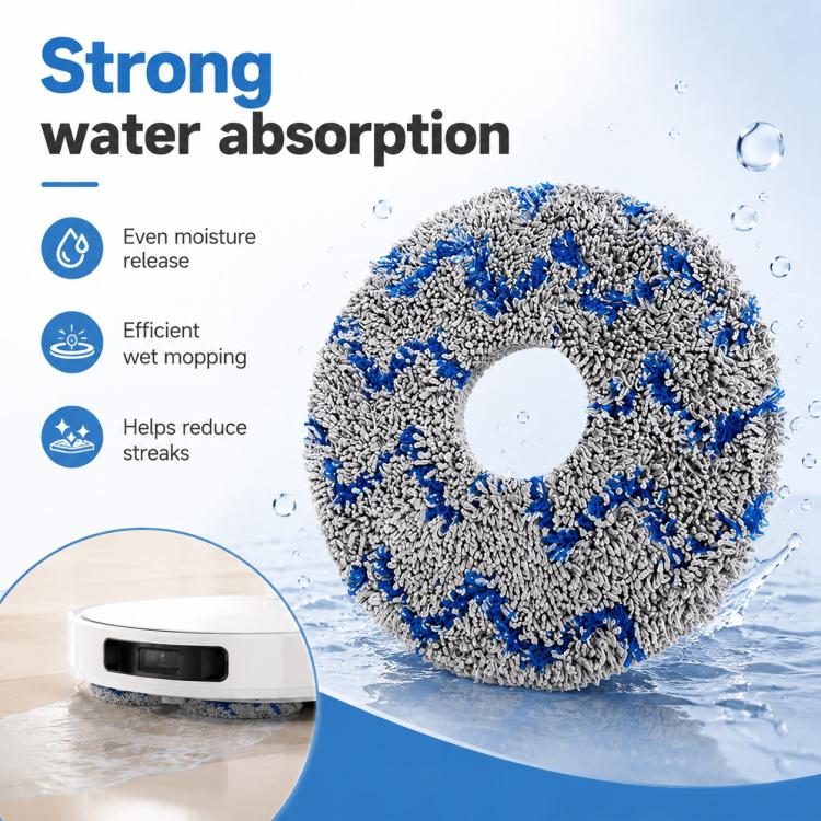 For Dreame X50 / X50 Pro / X40 Enhanced Edition / S40 Enhanced Edition Robot Vacuum Cleaner Replacement Parts, Blue Striped Mop Pad - Image 4
