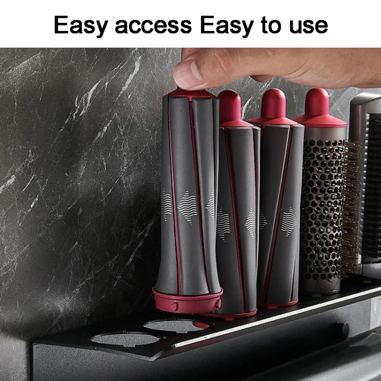 For Dyson Airwrap Wall-Mounted Shelf Storage Rack, Style: C Type Flip Down - Image 2
