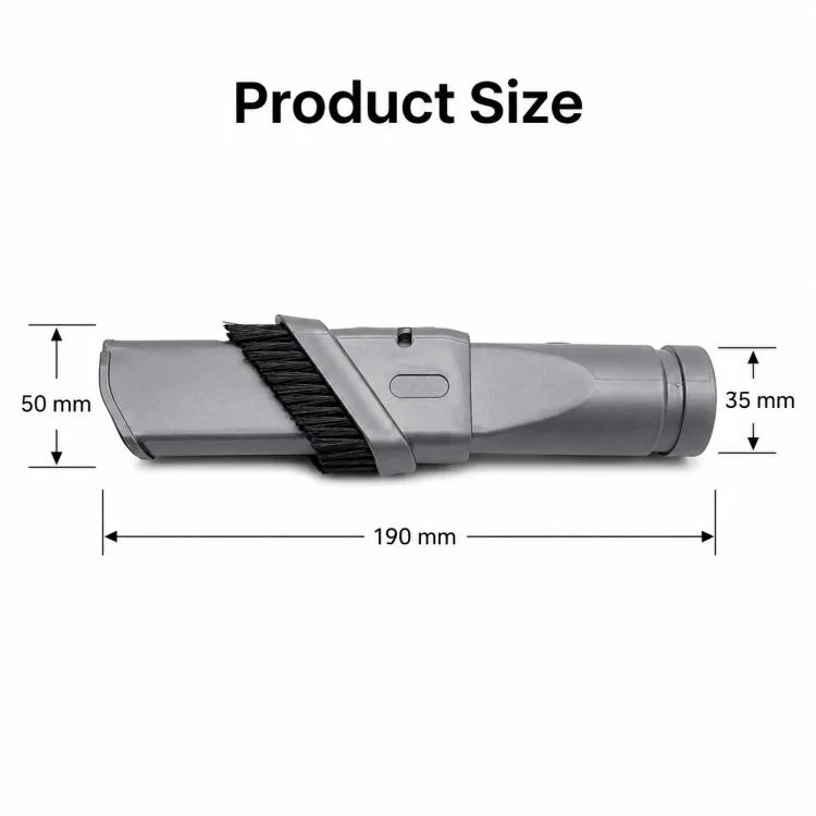 For Dyson V6 / DC35 / DC47 / DC52 / DC63 Vacuum Cleaner Accessories, Retractable Stiff Bristle Narrow Brush Head - Image 3