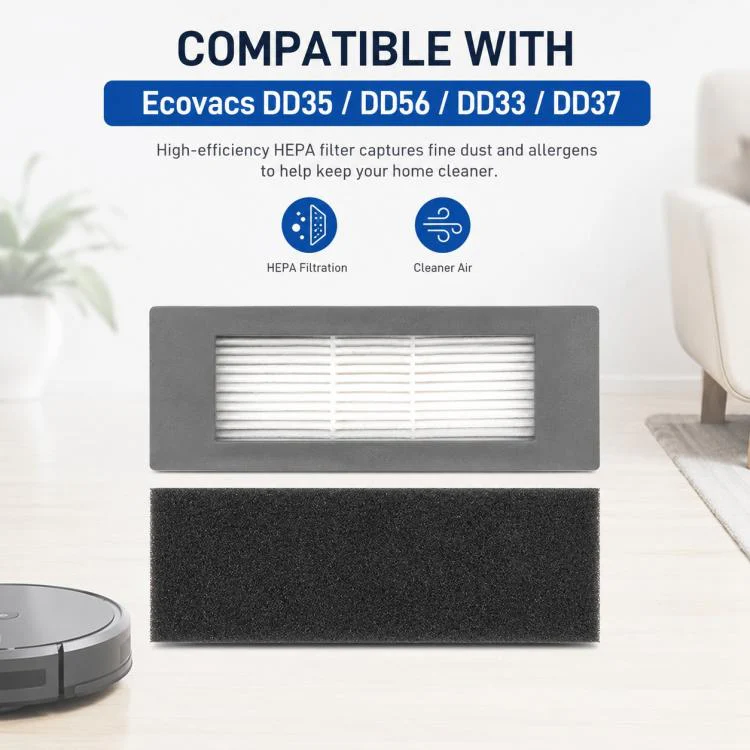 For Ecovacs DEEBOT DD35 / DD56 / DD33 / DD37 Replacement Parts, Filter+Sponge - Image 7