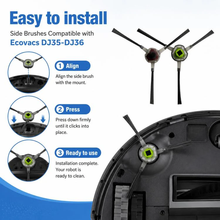 For Ecovacs DEEBOT DJ35 / DJ36 Replacement Parts, Dual Side Brush - Image 6