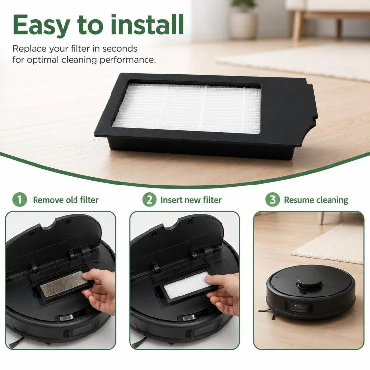 For Ecovacs DEEBOT N20 Pro / N20 Plus / N20 Replacement Parts, Black Filter - Image 6