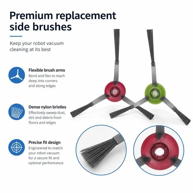For Ecovacs DEEBOT T20 Pro / T20 Max / T20 Replacement Parts, Dual Grey Side Brush - Image 3