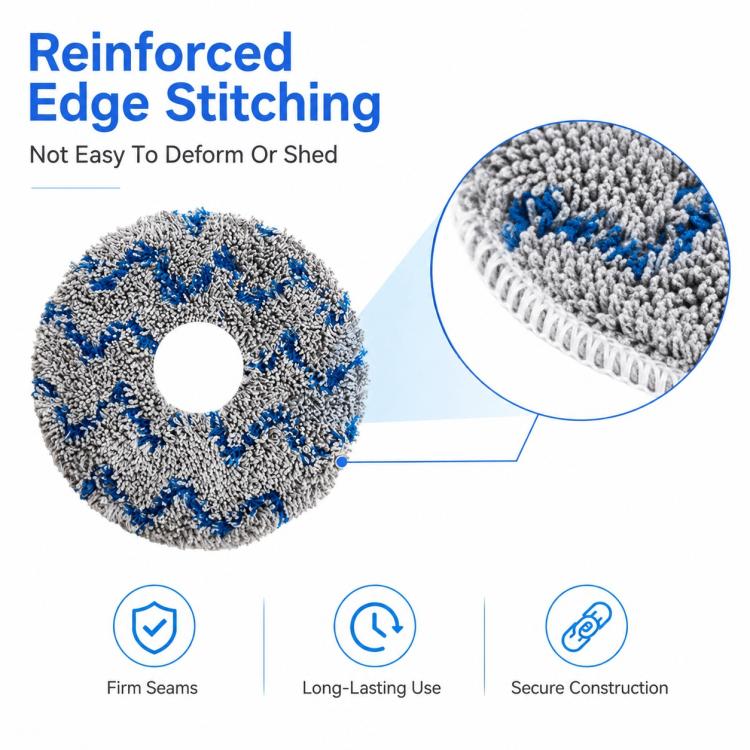 For Ecovacs DEEBOT X1 OMNI / X1 TURBO / X1S PRO Replacement Parts, Blue Striped Mop Pad - Image 6