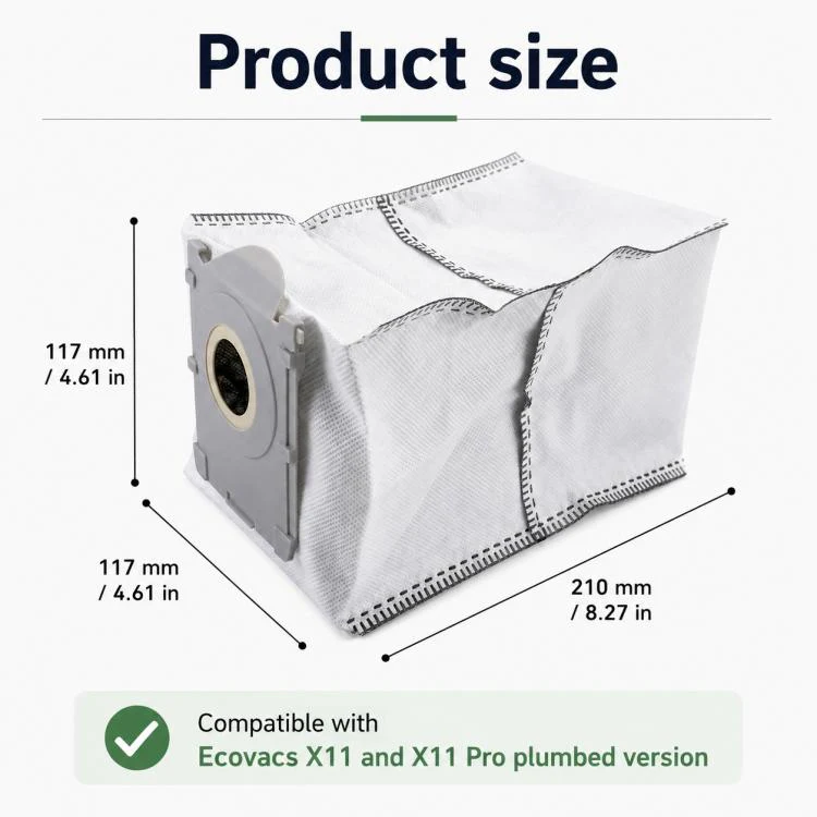 For Ecovacs DEEBOT X11 / X11 Pro Replacement Parts, Auto Refill and Drain Version Dust Bag - Image 3