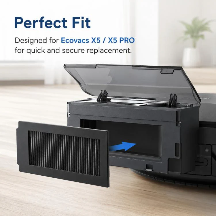 For Ecovacs DEEBOT X5 / X5 Pro / X5 Max / X5 Pro Plus Replacement Parts, Black Filter - Image 4