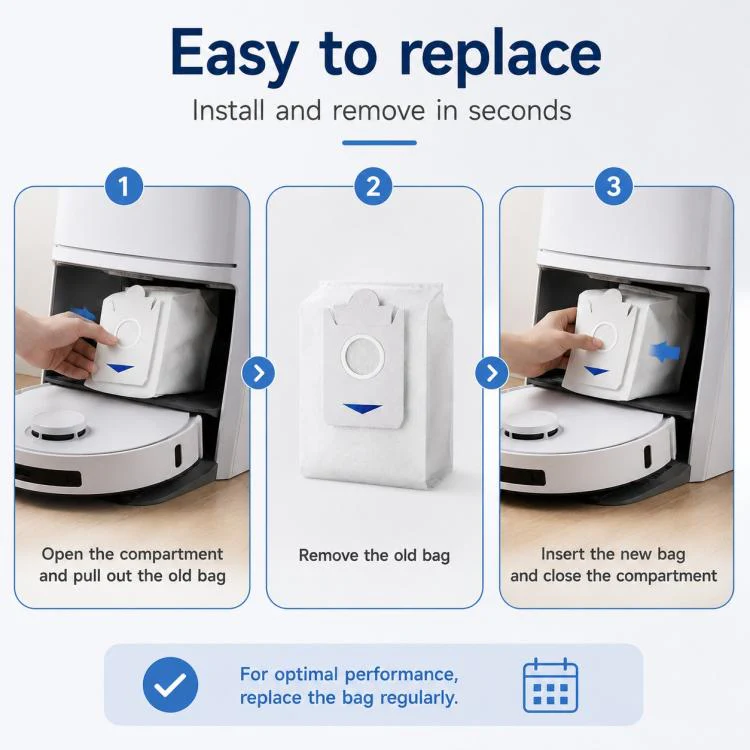 For Ecovacs DEEBOT X5 / X5 Pro / X5 Max / X5 Pro Plus Replacement Parts, Dust Bag - Image 6
